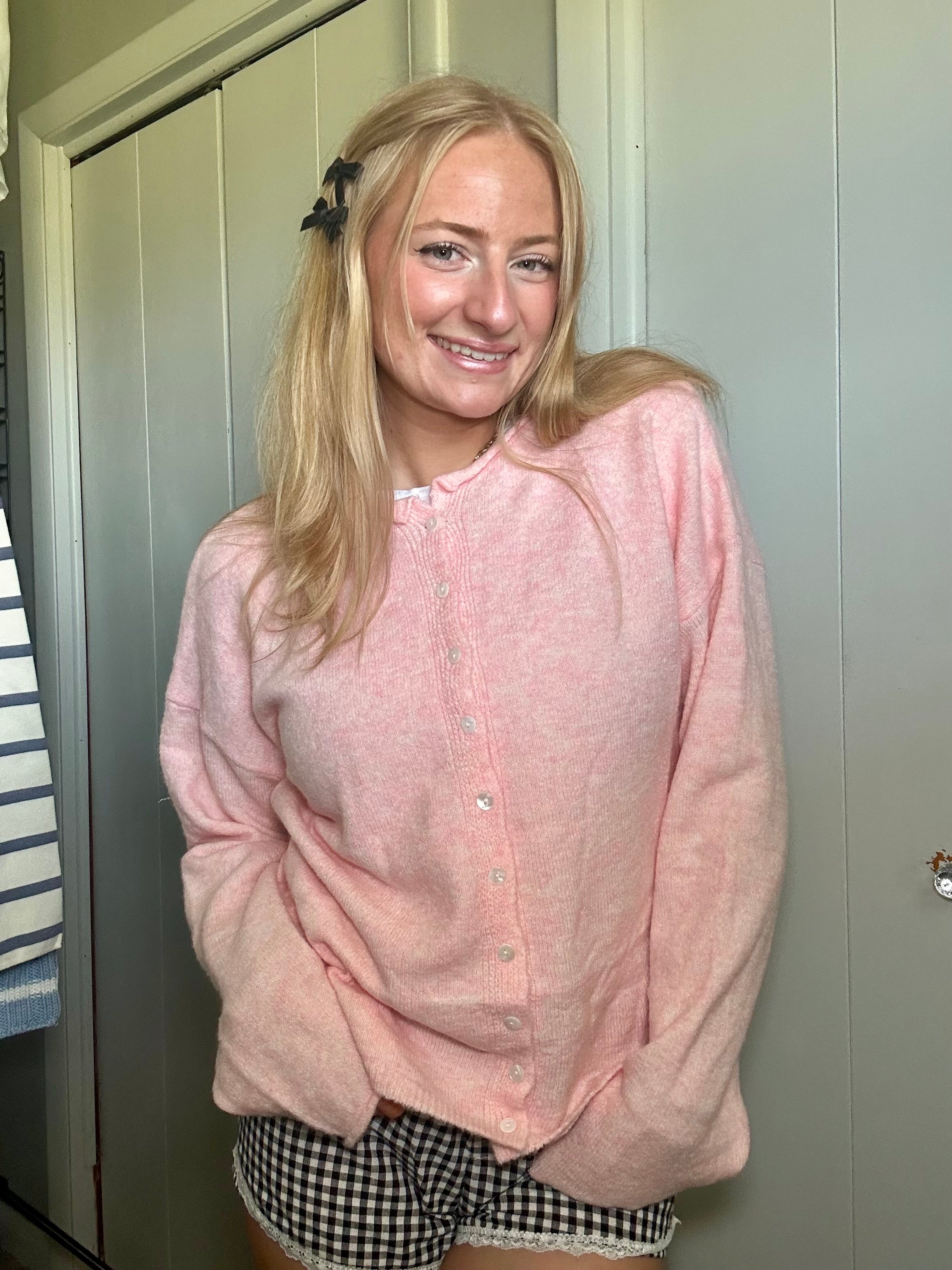 Let's Cuddle Cardigan Top Sherbet