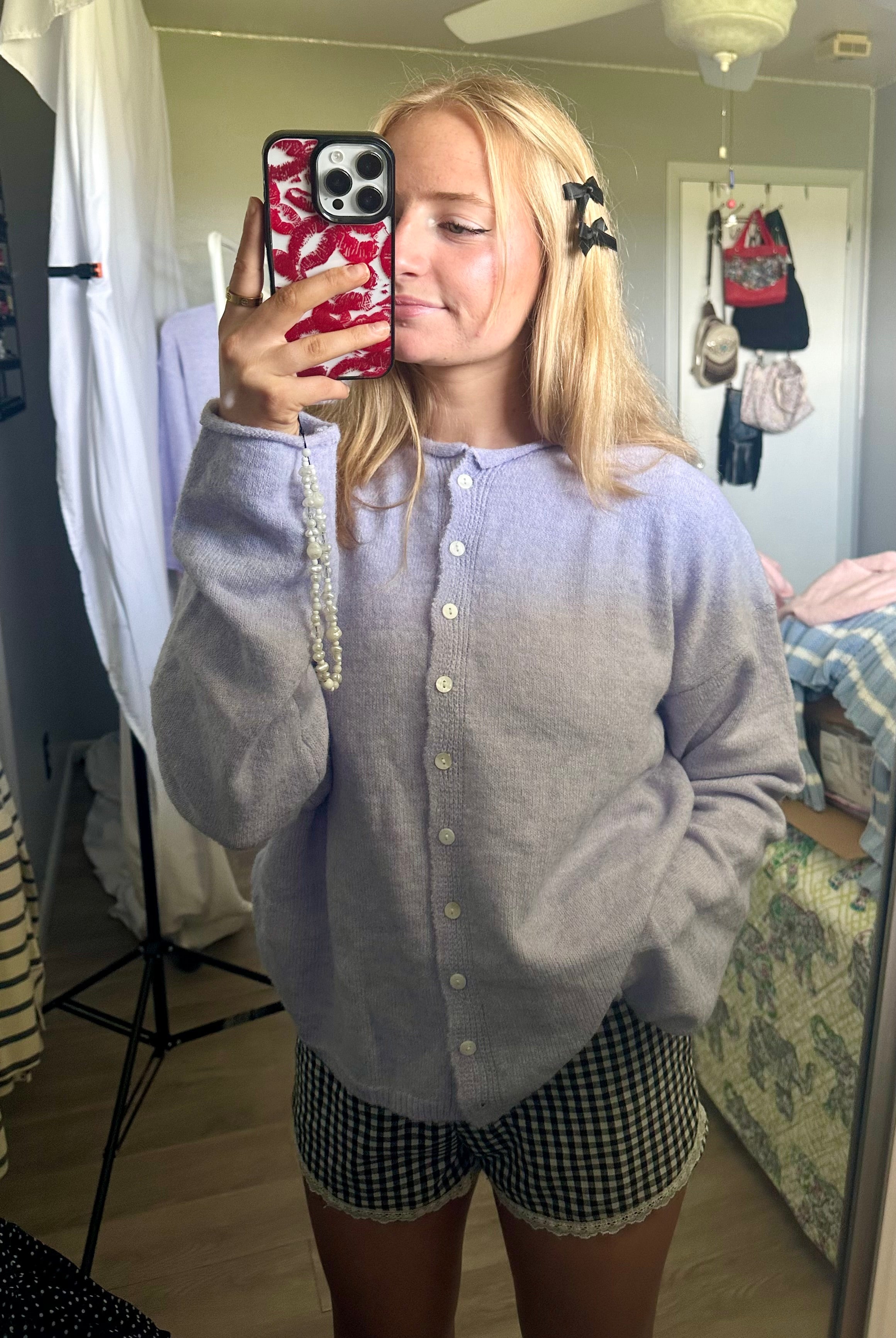 Let's Cuddle Cardigan Top Lavender