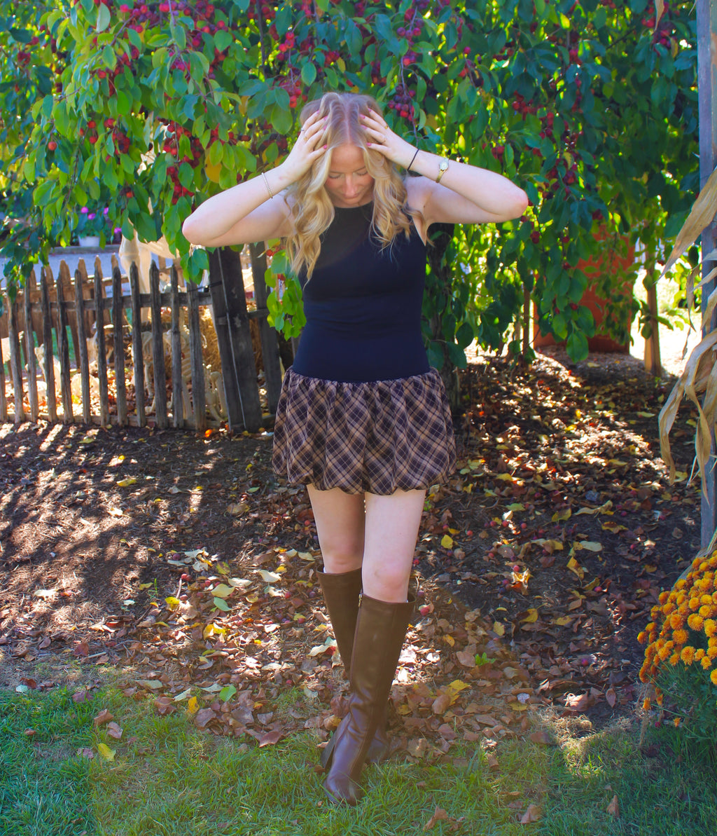 Cinnamon Mini Bubble Dress