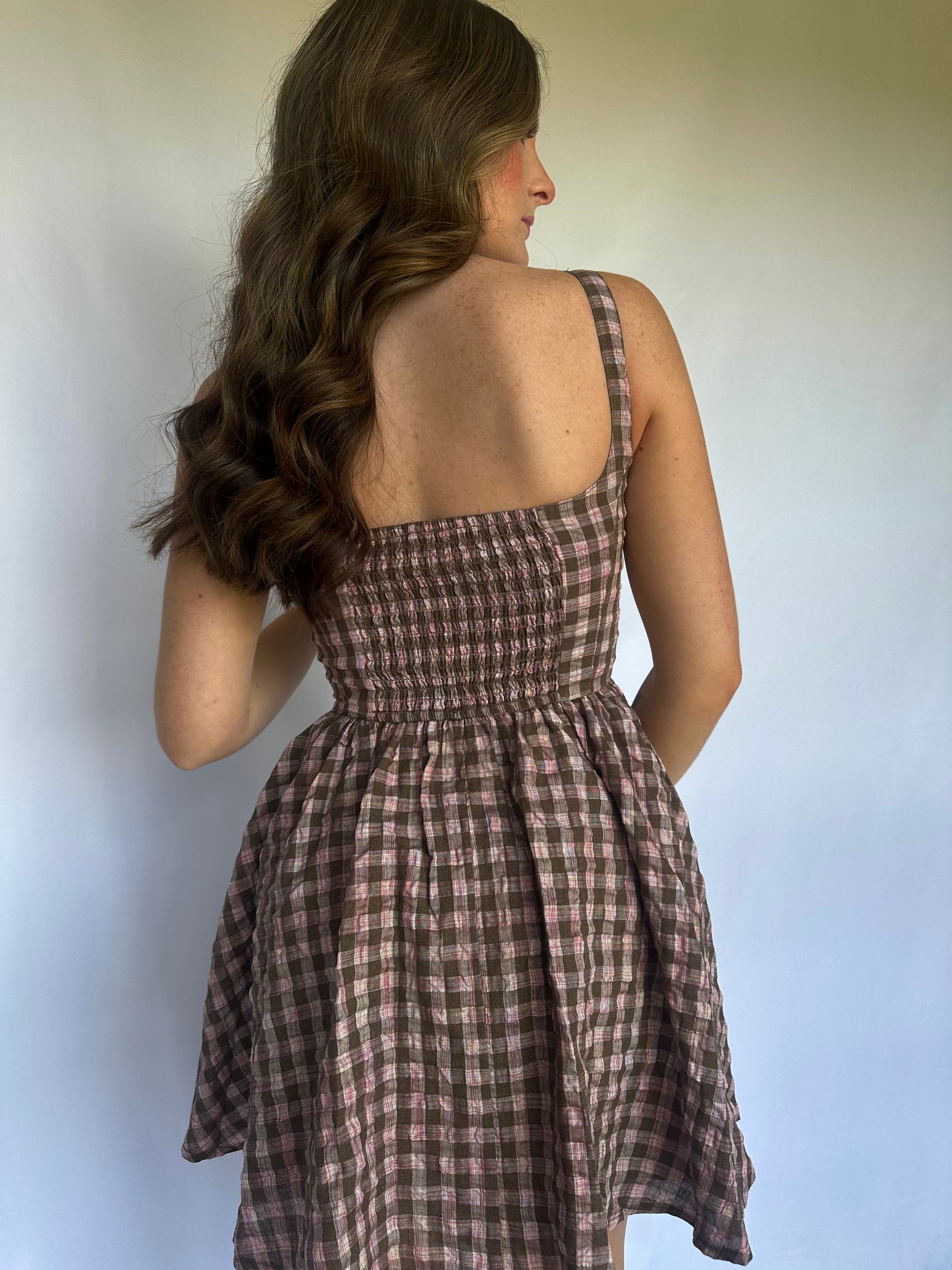 Romance Me Checkered Dress