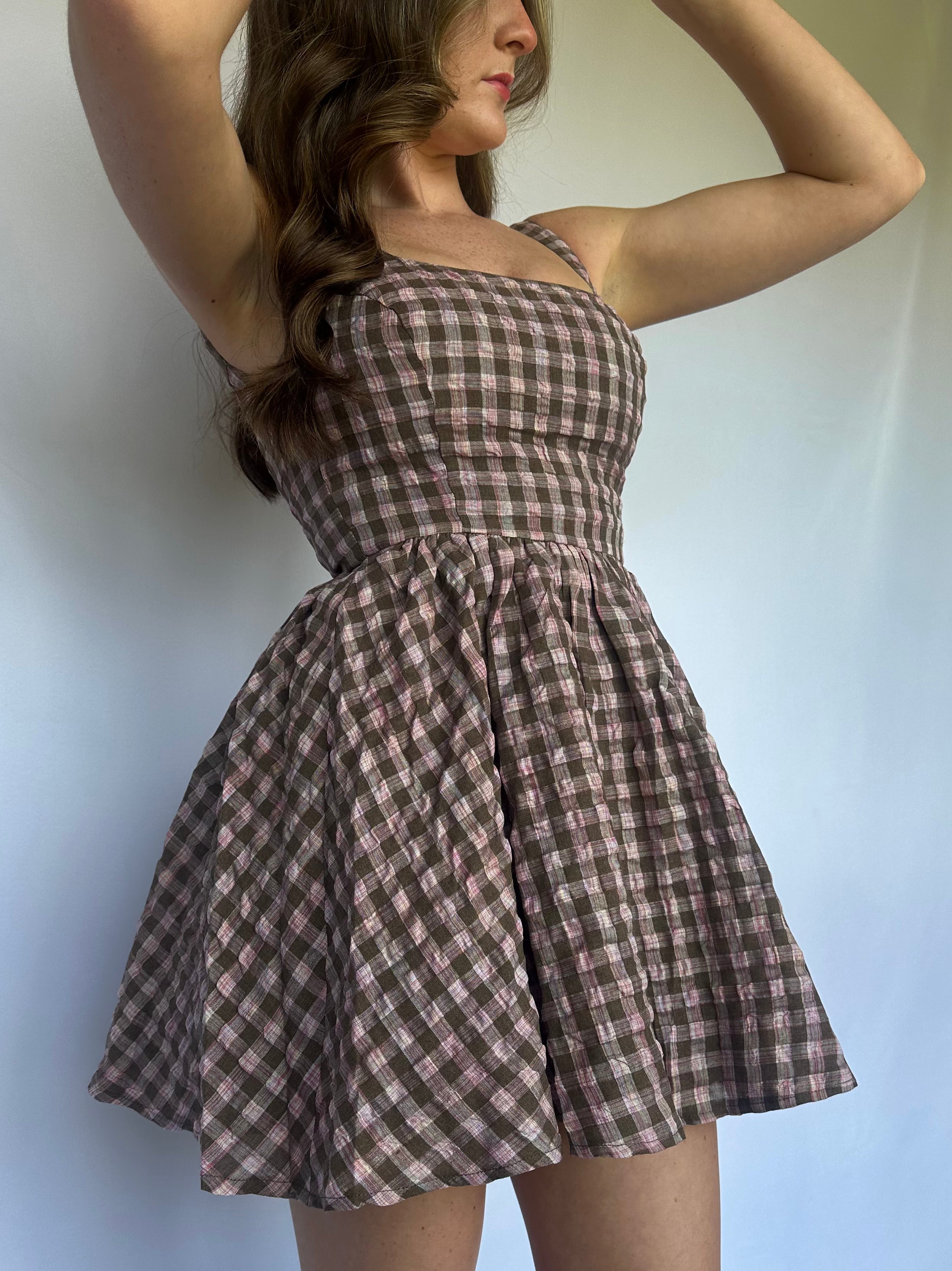 Romance Me Checkered Dress