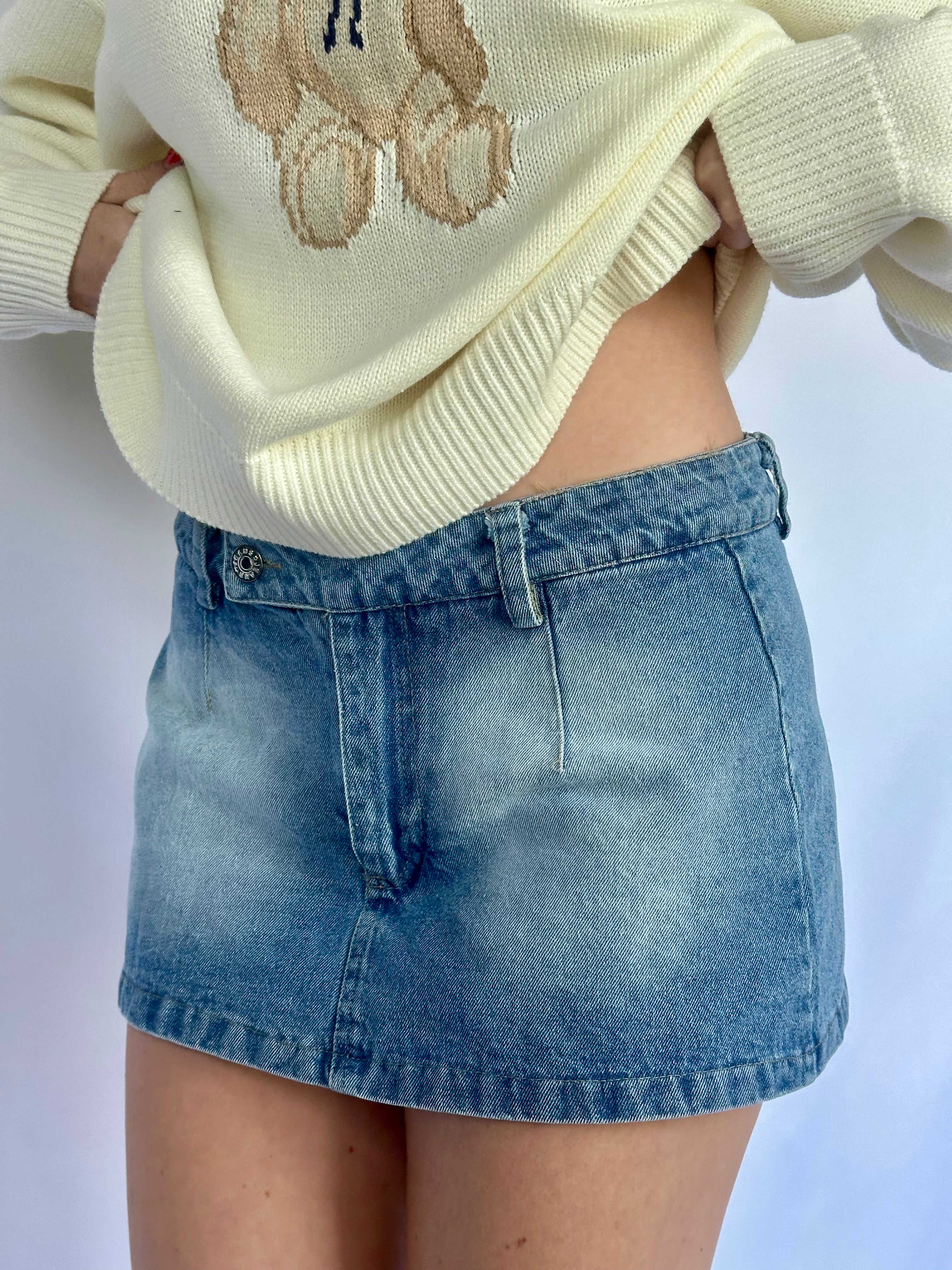 Denim skort
