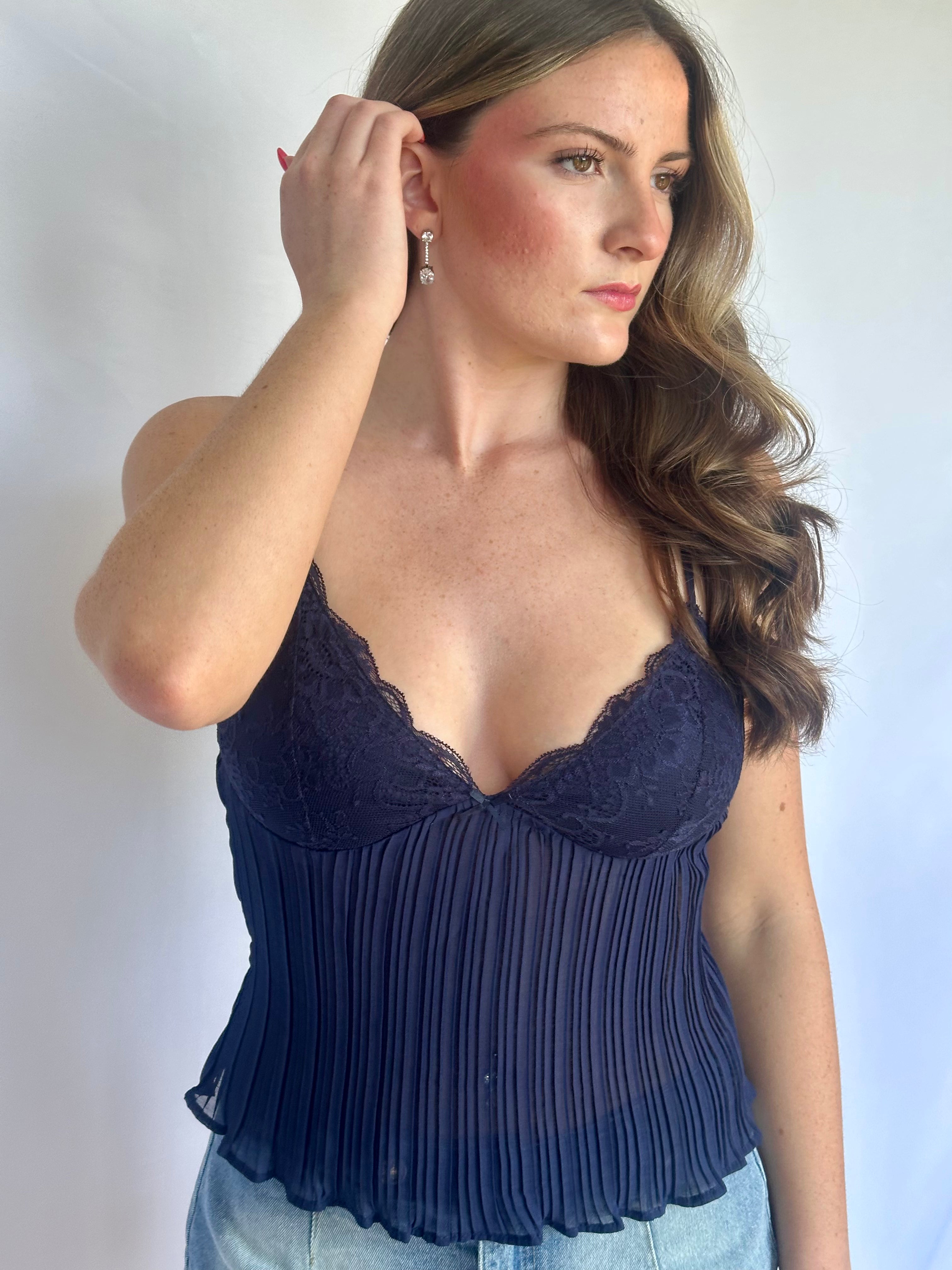 Mesh lace tank